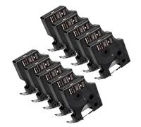 Nastro etichetta compatibile da 12 mm 5/10pk per D1 45013 45010 45018 Funziona con la macchina per l'etichettatura LM160 LM420P e stampanti di etichetta simili(10PK White on Black)