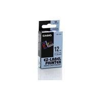CASIO XR-12X1 - Nastro laminato, 12 mm x 8 m, nero/trasparente