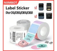 Nastro Etichette Termiche Niimbot Bianco/Colore/Trasparente Carta Etichette Autoadesiva Adesivo Stampante Etichette Per Niimbot B1/B21/B2 Mini Stampante Termica Portatile Carta tessile