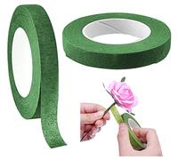 Nastro Fiore,2 Rotoli Nastro Fiorista Verde, Adesivo Nastro per Fioristi, Nastro Fioristi per Bouquet, Confezionamento di Fiori, Produzione Artigianale, Corona Nozze,27m*12mm.