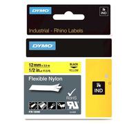 Nastro Flessibile Nylon Nero Su Giallo 12MM - 18490