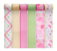 Nastro floreale, 6 rotoli da 36 yards, nastro decorativo a forma di farfalla, per diverse occasioni (stile C)