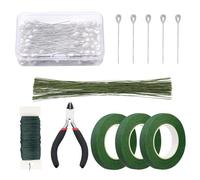 Nastro floreale per fiori artificiali, nastro per artigianato verde largo 1,2 cm, set di per imballaggio a 30 calibri per giardinaggio composizione di piante diari fatti a mano per matrimonio