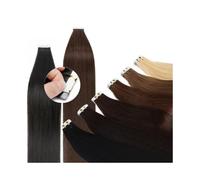 Nastro for capelli umani nelle estensioni dei capelli Nastro lungo dritto da 16-26 pollici nelle estensioni 50G 20 pezzi Nastro invisibile for capelli Remy brasiliani senza cuciture nelle estensioni(D