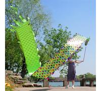 Nastro for danza del drago Dragon Poi, bilancia colorata, nastro for lancio di Dragon Poi for fitness all'aperto, nastri rotanti con design a drago monofacciale for spazi aperti(Green,8 m (26 ft))