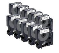 Nastro for etichette D1 da 10 pezzi 45013 45010 45016 45017 45018 45019 6mm 9mm 12mm compatibile for Dymo, etichettatrice LM160 280 sostituzione nastro stampante(45013-10PK)