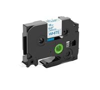 Nastro for etichette laminato bianco da 18 mm, compatibile con PT-H100 PTD600(Blue on White)
