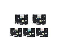 Nastro for etichette laminato for etichette da 24 mm, compatibile con stampanti Brother P-touch TZE-251 TZE651 751 151 252(5PCS mixed B)