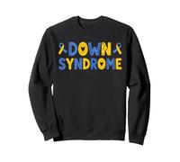 Nastro Giallo Blu Motivazionale per la consapevolezza della sindrome di Down Felpa