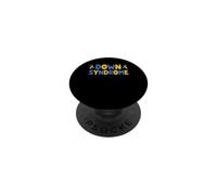 Nastro giallo blu motivazionale per la consapevolezza della sindrome di Down PopSockets PopGrip Adesivo