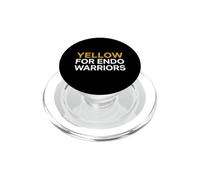 Nastro giallo per la consapevolezza dell'endometriosi dei guerrieri endo PopSockets PopGrip per MagSafe