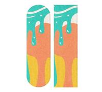 nastro grip skateboard Graffiti Art Orange Green grip tape per scooter 33×9 | antiscivolo longboard grip nastro grip nastro cruiser board all'aperto, facile da tagliare