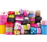 Nastro grosgrain da 450 g, 10 mm, 16 mm, 25 mm, 38 mm, 3/8" 5/8" 1-1-1/2", colori misti, tinta unita/stampato fai da te per la realizzazione di fiocchi