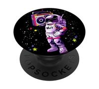 Nastro Hip Hop Astronauta EDM Rave BPM Addict Sober ART SUL RETRO PopSockets PopGrip Adesivo