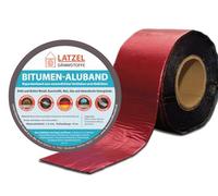 Nastro in alluminio bituminoso autoadesivo, resistente ai raggi UV, colore rosso, rotolo 75 mm 10 metri