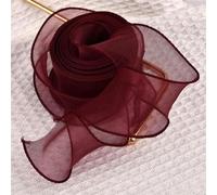 Nastro in chiffon a coda di pesce da 2,2/10 m, bordo ondulato, nastro in organza per bouquet di regali, decorazioni per feste, forniture per cucito, -F-2,2 m x 4 cm