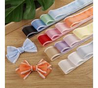 Nastro in chiffon metallico argento, materiale per fai-da-te come abbigliamento, cappelli, scatole regalo, decorazioni floreali, fiocchi, accessori per capelli 1# bianco,12# nero,8#albicocca,5# viola