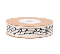 Nastro in cotone con note musicali 10 m 1 rotolo da tagliare | Riutilizzabile per fiocchi e nodi, per confezioni fai da te e decorazioni, adatto ad avvolgere rami e lavori creativi