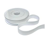 Nastro in doppio velluto bobina da 10 o 15 metri VARI COLORI varie altezze Eleganza Morbidezza e Versatilità per Ogni Creazione (Bianco, 25mm x 15 metri)