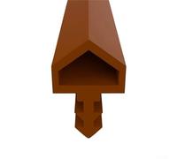 Nastro in gomma per porta, lunghezza 5 m, larghezza 10 mm, per telai di porte e finestre, resistente alle intemperie e riduzione del rumore, adatto per vari tipi di porte (marrone)