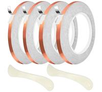 Nastro in lamina di rame - Set da 4 rotoli, nastro per saldatura su vetro | Nastro in lamina di rame da 4 rotoli - Adesivo da 36 metri, riparazione di saldatura del vetro per progetti artistici scolast