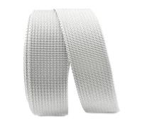 Nastro in nylon da 5 m, 20-50 mm, nastro in tela per cucire cinghie per zaino,Grigio argento,25 millimetri