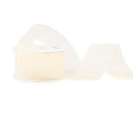 Nastro in organza, 38 mm x 25 m, colore: avorio