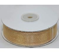 NASTRO IN ORGANZA 40 MM ROTOLO DA 50 METRI ORO CHIARO