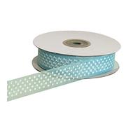 Nastro in organza a pois celeste da 10 mm x 50 mt