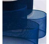 Nastro in organza. Alta qualità molti colori e dimensioni 10 mm, 12 mm, 20 mm, 25 mm. scrapbooking, pacchi regalo, Navy Blue, 12 mm