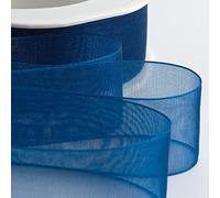 Nastro in organza con bordo tessuto, 15 mm x 20 m (tutti i colori) Royal Blue