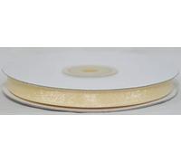 NASTRO IN ORGANZA LARGHEZZA 10 MM ROTOLO DA 50 METRI (AVORIO)