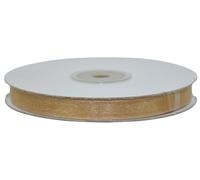 NASTRO IN ORGANZA LARGHEZZA 10 MM ROTOLO DA 50 METRI (ORO CHIARO)