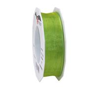 Nastro in organza rinforzato., Grass Green, 25 mm - 25 m