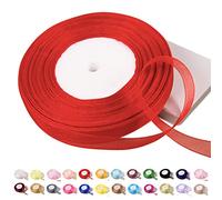 Nastro in organza rosso da 45 m, 20 mm, in organza chiffon, nastro in chiffon trasparente, nastro natalizio per capelli, nastro in organza per artigianato, confezioni regalo, matrimoni