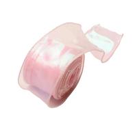 Nastro in organza trasparente da 9,1 m, 40 mm, per bouquet, confezionamento, fiocchi, ghirlande, decorazioni nuziali, nastro bianco