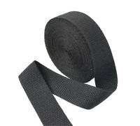 Nastro in poliestere e cotone, Nastro di cotone 10 metri 20-50mm 1.3mm Multicolor Canvas Bag Strap Abbigliamento Nastro nastro fai da te(Black,38mm)