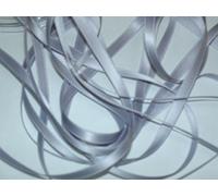 Nastro in raso Luxe double face, 50 mm, colore: grigio argento, 1 metro
