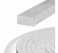 Nastro in schiuma fonoassorbente adesivo, guarnizione anticollisione, guarnizione per paraurti, isolamento acustico per porte e finestre, spessore 3/8 mm, bianco, 1 x 0,8 x 200 mm, 3 rotoli