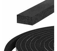 Nastro in schiuma fonoassorbente adesivo, guarnizione anticollisione, striscia paraurti, isolamento acustico per porte e finestre, spessore 3/8 mm, nero, 1 x 0,8 x 200 mm, 2 rotoli