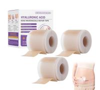 Nastro in silicone con acido ialuronico per cicatrici, nastro in silicone per cicatrici e rughe, nastro in silicone riutilizzabile di grado medico per cicatrici (3pcs)