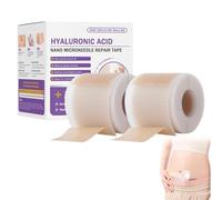 Nastro in silicone con acido ialuronico per cicatrici, nastro in silicone per cicatrici e rughe, nastro in silicone riutilizzabile di grado medico per cicatrici (2pcs)