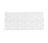 Nastro in tessuto di pizzo largo 7,87 pollici, lungo 10 metri, squisito ed elegante pizzo in nylon per matrimoni, feste, artigianato fai-da-te, design floreale, decorazioni per la (Bianca)