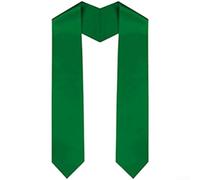 Nastro in tessuto per laurea per cerimonia d'onore rubato in diversi colori, facile e veloce da usare (158 x 12 verde)