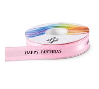 Nastro in Tessuto Personalizzabile, Rosa, HAPPY BIRTHDAY