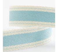 Nastro in twill di cotone, 15 mm x 10 m, colore: azzurro chiaro