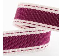 Nastro in twill di cotone, 15 mm x 10 m, fucsia