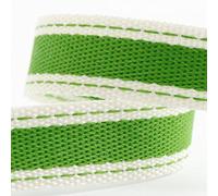 Nastro in twill di cotone, 15 mm x 10 m, verde