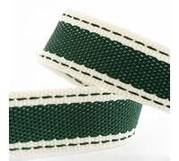 Nastro in twill di cotone, 15 mm x 10 m, verde bottiglia