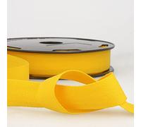 Nastro in twill di cotone, 2 m, colore giallo brillante, trama a spina di pesce, larghezza 25 mm Giddy Square
